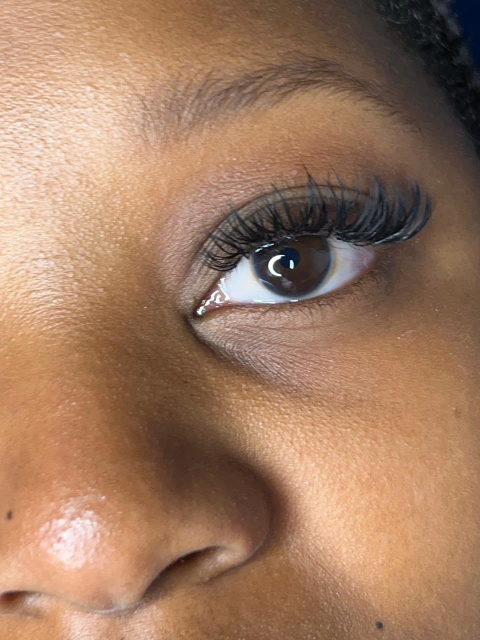 Lash extensions created at Bubbles Beauty Bar