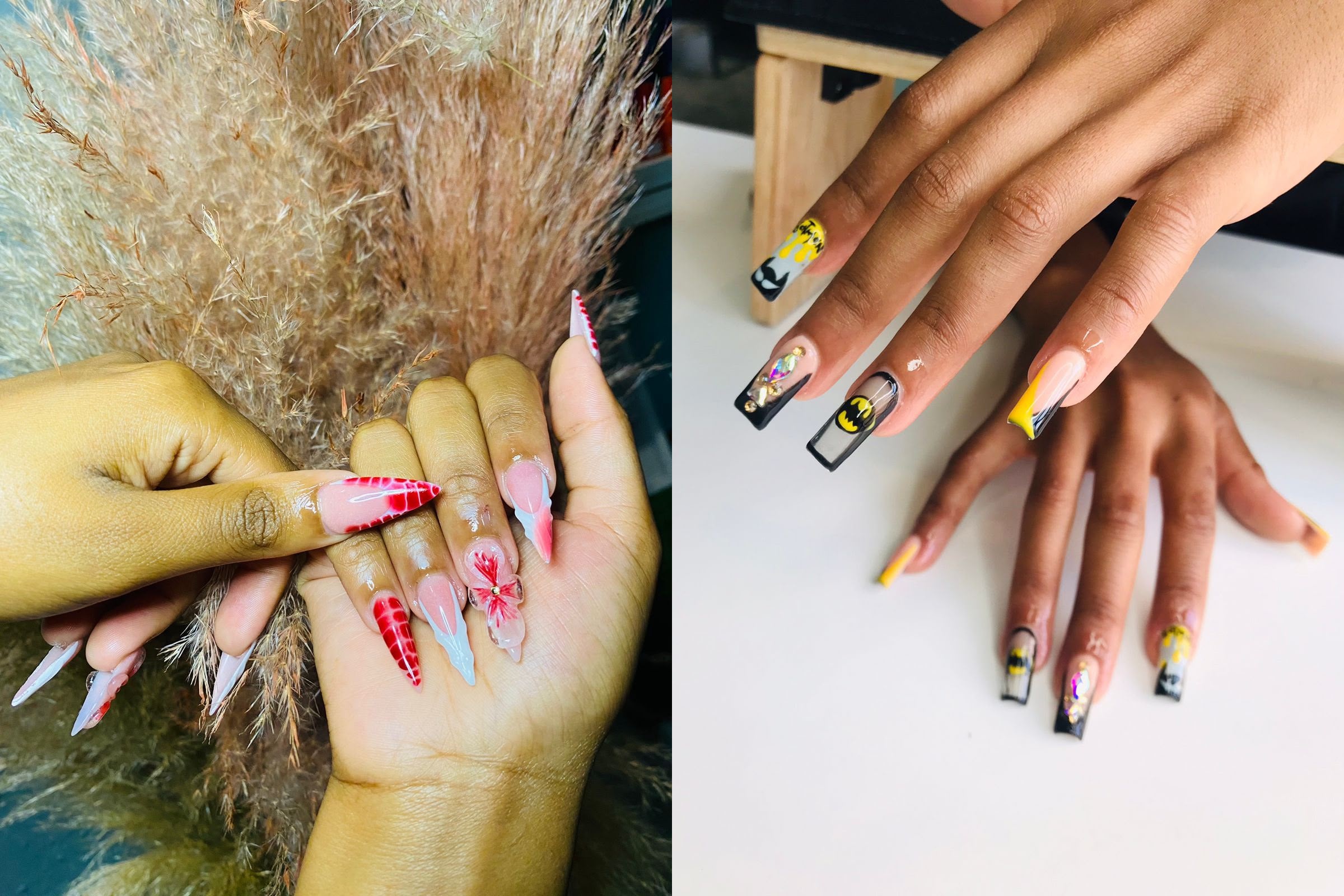 Two detailed BBB nail sets for the Book With Inspo service